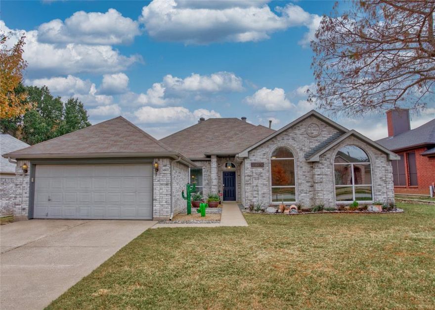 Welcome to 6836 Dogwood Lane—your perfect home just in time for spring! This beautifully maintained one-story residence is one of the nicest in the community, offering 4 bedrooms, 2 bathrooms, and two spacious living areas. Step inside to a bright and inviting living and dining space filled with natural light and stunning views of the backyard pool, while a double-sided fireplace adds warmth and charm to both living areas. The secondary living room flows seamlessly into the chef’s kitchen, complete with a gas range, making it perfect for everyday living and entertaining. The primary suite offers a modern, luxurious feel with a jetted tub, separate shower, dual vanities, and a walk-in closet. The true highlight of this home is the backyard oasis, featuring a sparkling pool with a separate spa, multiple entertainment areas, and a covered patio ideal for relaxing or hosting guests. This home has been thoughtfully updated and meticulously maintained, with major improvements completed between 2021 and 2024, including HVAC, pool plaster, pool automation controllable from your phone, and energy-efficient windows. Come see it for yourself and fall in love with your new home!