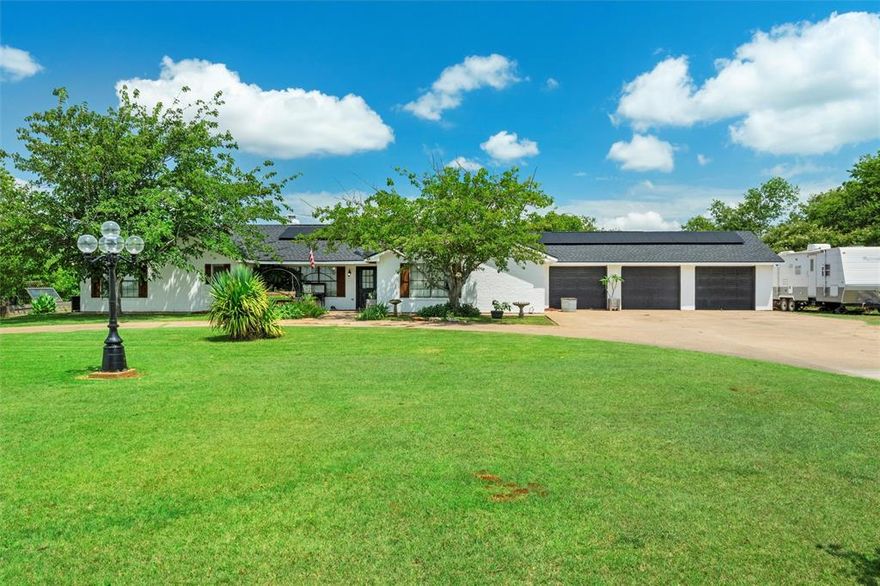 Country Living! Beautiful home in Whitney located on over three acres. Home features a large three car attached garage, four bedrooms and two full bathrooms. The home features a large circular driveway with plenty of room for extra vehicle parking. This property features active plum and peach trees. The entire backyard is fenced. Some of the recent updates include new wood flooring throughout, new HVAC unit installed in 2025. Ductwork has been replaced and much more. The roof was replaced in 2023. This is the perfect home for living in the country while having city conveniences.