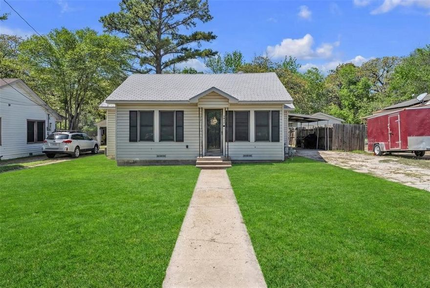 Welcome to Indian Oaks — one of Fort Worth's most established and quietly tucked-away neighborhoods, where tree-lined streets and oversized lots are the norm, not the exception. This 3-bedroom, 1-bath home has been thoughtfully updated and is ready for its next chapter. Fresh paint throughout, updated light fixtures, a refreshed kitchen, and a fully updated bathroom with new vanity and fixtures mean there's nothing to do but move in. At 1,016 square feet, every inch is clean, well-maintained, and free of deferred maintenance. Step outside and the backyard becomes the main event. A fully fenced, oversized 8,392 sq ft lot is shaded by mature trees and wrapped in a wood privacy fence — plenty of room for kids to run, pets to roam, and weekend barbecues to linger. This is the kind of backyard that's hard to find at this price point. No HOA. No surprises. Just a move-in ready home with real outdoor space in a quiet, established neighborhood. Priced at $199,000 — under $200 per square foot — in a zip code where updated, move-in ready homes with large lots simply don't stay available. Easy highway access puts Fort Worth shopping, dining, and commuter routes just minutes away. Zoned to Lake Worth ISD. Call today to schedule your showing before this one is gone.