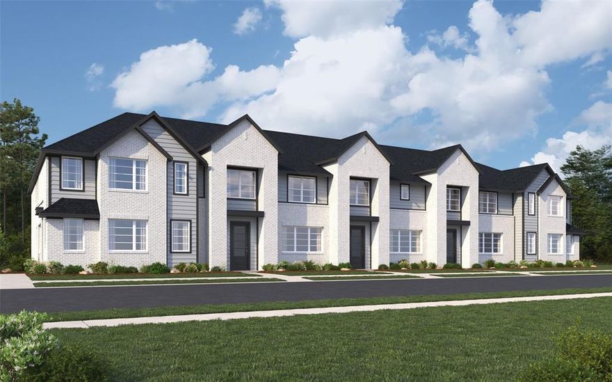 CADENCE HOMES CAMILLE II floor plan.  Discover our beautiful END UNIT Camille II plan and find your dream home!  This beautiful home offers lock & leave, low maintenance living at it's best!  Featuring a side entrance paired with a modern elevation, this new construction townhome offers fantastic curb appeal.  Open the door to a light filled open concept floor plan designed for today's modern family including a spacious living-kitchen-dining area perfect for entertaining.  Dressed with ample cabinetry and gorgeous finishes, the chef's kitchen is a delight and the perfect place to create culinary masterpieces!  The thoughtfully designed main floor pocket office creates a peaceful place for the professional to work from home or just enjoy a good book.  Venture upstairs to find a second living space that easily accommodates hosting big game day parties or family game nights.  Your peaceful owner's suite was designed for rest and relaxation plus the spacious owner's closet is a dream come true!  With the laundry room conveniently located upstairs next to the owner' suite, doing laundry will be a breeze!  Upstairs also offers two spacious secondary bedrooms with ample closet space and a guest bath built for 2!  You'll find thoughtfully designed spaces everywhere you look in this dream home.  Mosaic is one of DFW's newest master planned communities located in the highly rated Celina ISD with easy access to DNT, 380 and everything that the booming Celina-Prosper area has to offer.  With open spaces, amenity center, play structures, parks and nature trails, a lazy river and pool complex, fishing and many other amenities, the family will love calling Mosaic their new home!
