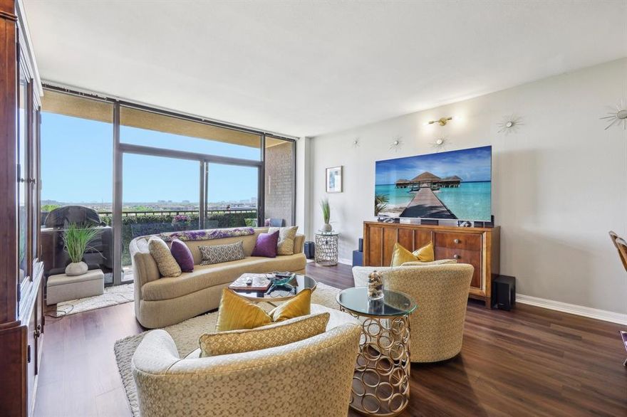 This beautifully updated condo boasts stunning city views, a modern kitchen, and renovated bathrooms with stylish LVT flooring throughout.
The full-service building offers 24-7 concierge and security, indoor-outdoor pools, hot tubs, saunas, a gym, tennis courts, valet parking, playground, koi pond, padded walking trail, and EV charging stations. Two community rooms provide versatile spaces for both large events and intimate gatherings.
The monthly assessment covers exterior insurance, maintenance, water, sewer, trash, and cable TV. A Homeowners Warranty transfers to new owner & includes full coverage of HVAC and plumbing. Seller will pay the Special Assessment in full with a full-price offer. Experience resort-style living with ultimate convenience in this prime location!