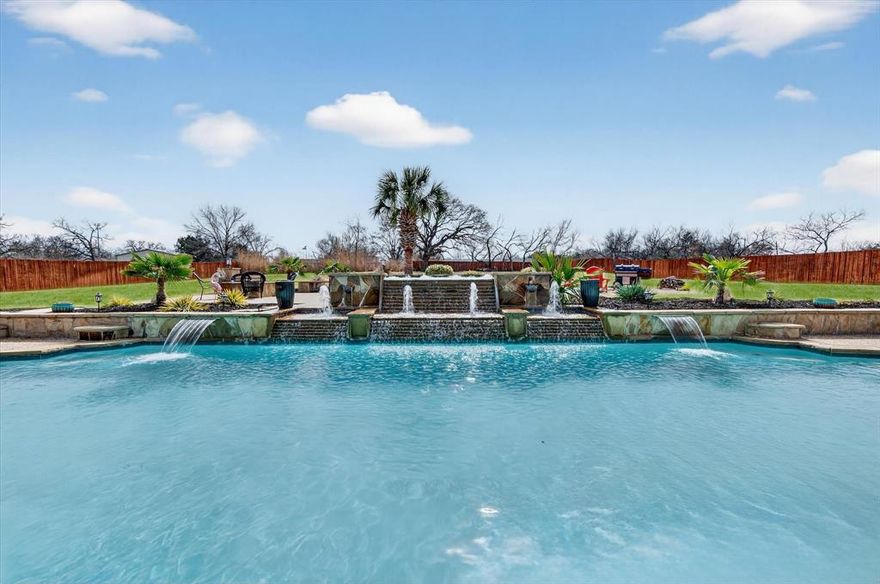 2.5% ASSUMABLE INTEREST RATE SAVES YOU A TON!!! If you’re looking for PEACE, PRIVACY, NO HOA, a spectacular CUSTOM POOL designed by Accent Pools with an OVERSIZED 20 PERSON HEATED SPA, then look no further. Your CUSTOM, DREAM HOME and BACKYARD OASIS is MOVE IN READY TODAY at 3616 Doris Walker!! So many impressive features where do we begin…positioned on over an acre lot, on a quiet, cul-de-sac street, including the builder’s plans! 4 bedrooms, 3.5 bathrooms, 3 car garage, and over 2800 sqft of enjoyable living space. The half bathroom is accessible from the covered patio and leads to the pool. A split floor plan with Jack n Jill bedrooms, the plushest carpet, the prettiest ceramic tile and stone, and fresh interior paint throughout. Enjoy spa days at home and pamper yourself in your primary ensuite with its garden jetted tub, separate shower, dual sinks, and walk in closet. The chef’s kitchen is equipped with a gas stove, plenty of custom cabinets for storage, granite counters, bar height countertop, and a center island for meal prepping. Large family room with ceiling fan, low maintenance tile floors, built-ins, and a decorative stone, wood burning fireplace. Office with built in desk for a productive work from home environment, flex room with built ins for organization and storage is ideal for hosting family and friends and memorable game nights. Gutter and Roof installed August 2025 with Class 3 Impact Resistant Shingles. 2 Heat and AC units installed August 2022 with a 10 year warranty, pool heater replaced 2023, smart switches, pool, and full sprinkler system controlled remotely by smart controls from your phone. Set the vibe with the outdoor surround system and lighting packages, built in gas grill and outdoor kitchen for effortless dining and entertaining at sunrise or sunset. Unwind and get cozy around the natural gas fire pit, and the backyard is fully fenced for privacy and relaxing. Zoned for highly sought after and ranked MANSFIELD ISD!