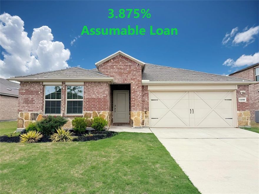 MOTIVATED SELLER, PLEASE SUBMIT ALL OFFERS! ASSUMABLE LOAN AVAILABLE AT 3.875%! Welcome to this Light and Bright Luxury Single-Story House in the Highly Desirable Sutton Fields in Celina Neighborhood within the top-rated Prosper ISD schools!!  Situated at an Oversized lot, this 4 Large 4-bedroom plus Office and 3-bath home comes with SOLAR PANELS and features a Great Open Concept Floor Plan for Entertaining Family and Friends.  Big Size Office Room perfect for Remote Working! The spacious Chef-ready Kitchen offers Energy-efficient Appliances,  a 4 burner gas range, Quartz Countertops, A Large Pantry, Stainless Steel Appliances, Oversized Wood Cabinetry, and Island for gathering. The luxurious primary bedroom has an en suite bath and WIC. Secondary bedrooms are kept apart from the main bedroom and en suite. This Home Comes with Designer-selected Upgrades Included -Luxury Vinyl-plank Flooring, Shaker Style Cabinets with Hardware. A great fenced-in oversized backyard is perfect for family entertainment. Backyard boasts a covered patio with room for a grill, and yard space to plant your favorite vegetables in the raised garden beds. This home also features Energy-Efficient SOLAR PANELS, to helps keep the average energy bill less than $100 per month while maintaining comfort year-round. Refrigerator, Washer, and Dryer included! THIS HOME COMES WITH AN EXCITING OPPORTUNITY FOR AN ASSUMABLE LOAN AT 3.875%, MAKING IT EVEN MORE ACCESSIBLE FOR THE NEXT LUCKY OWNER! Community amenities include an amenity center, two swimming pools, ponds, pocket farming, walking paths, and more. Sutton Fields is a beautiful master-planned community in the thriving city of Celina. With quick access to all that Dallas-Fort Worth has to offer, this idyllic community offers limitless opportunities to explore the outdoors. Richland High School will be new in 2025!! DON’T MISS THIS GEM!!