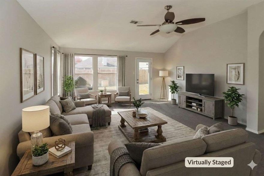 Freshly painted and move-in ready! This 3-bed, 2-bath Fort Worth home features designed finishes and a functional layout built for modern living. The galley-style kitchen opens effortlessly into the breakfast nook, dining area, and living space, creating a natural flow for cooking and entertaining. The primary suite offers a walk-in closet and an ensuite bath with dual vanities for added comfort and convenience. Large windows throughout fill the home with natural light. The attached garage provides protected parking year-round. Situated in the desirable south Fort Worth area, this home is just minutes from shopping, dining, and everyday essentials. Quick access to major highways makes commuting to downtown Fort Worth and surrounding areas easy. Located in a well-kept neighborhood, the property delivers the perfect balance of comfort, community, and city convenience.