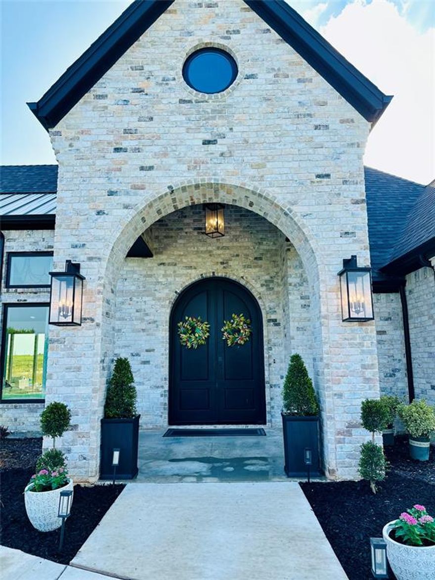 1 year old Custom built dream home sitting on 2.5 acres overlooking 150+ acres of open farm land behind it! Very private! 5 bedroom, media room and office. Master suite and office are on one side of the home making it super private and away from the busier side of the home. Very large upstairs bedroom and media-game room. This Gorgeous and very serene oasis is such a dream and perfect backyard view of the immaculate evening sunset every night! Looking for its very blessed new owners!