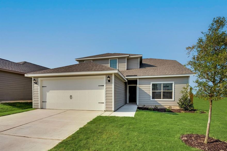 This two-story, four-bedroom, two-and-a-half bath home is simply stunning. The chef-ready kitchen includes energy-efficient appliances, granite countertops, oversized wood cabinetry and a large pantry. In addition to the open-concept family room, dining room and kitchen downstairs, this home features a master suite on the main floor. The master suite showcases a stunning en-suite bathroom with a dual-sink vanity, large soaker tub, enclosed shower and a huge walk-in closet. In addition, this home comes with designer-selected upgrades included at no extra cost such as luxury vinyl-plank flooring, a Wi-Fi-enabled garage door opener, programmable thermostat and more.