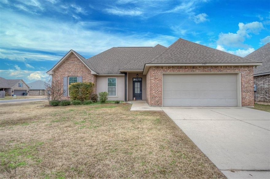 This charming 3 bedroom, 2 bathroom home is well maintained and move in ready, offering comfort and convenience. The kitchen boasts newer appliances and seamlessly flows into the dining area and living room, creating an open and inviting space for family gatherings. Just off the kitchen, you'll find a versatile room perfect for a large pantry. The utility room, located on the opposite side, offers ample space for a washer and dryer, along with room for a folding table or additional storage. The bedrooms are situated on the other side of the home, ensuring privacy, with the main bedroom featuring an ensuite bathroom and plenty of storage. The backyard is fully fenced, with the fence being less than 3 years old, providing a private and secure outdoor area. This home is a great blend of practical design and cozy living, ready for its next owners to enjoy.