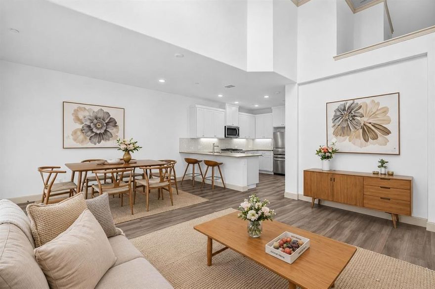 Perfectly positioned in the heart of McKinney and zoned to highly acclaimed Allen ISD, this beautifully designed townhome offers the ideal blend of modern style, smart functionality, and low maintenance living just minutes from Highway 121, US 75, premier shopping, dining, entertainment, and major corporate campuses. Inside, the thoughtfully designed open concept layout is filled with natural light and highlighted by soaring two story ceilings in the living room that create a spacious, elevated feel rarely found at this price point. The stylish kitchen was designed with both everyday living and entertaining in mind, featuring quartz countertops, a gas cooktop, abundant cabinetry, and an oversized pantry for exceptional storage and functionality. The spacious primary suite provides a comfortable private retreat with generous proportions and a well appointed bath, while the overall layout offers an ideal balance of openness, comfort, and flexibility. Located in one of McKinney’s most convenient and desirable corridors with easy access to everything DFW has to offer, this home delivers the lifestyle, design, and convenience today’s buyers are searching for.