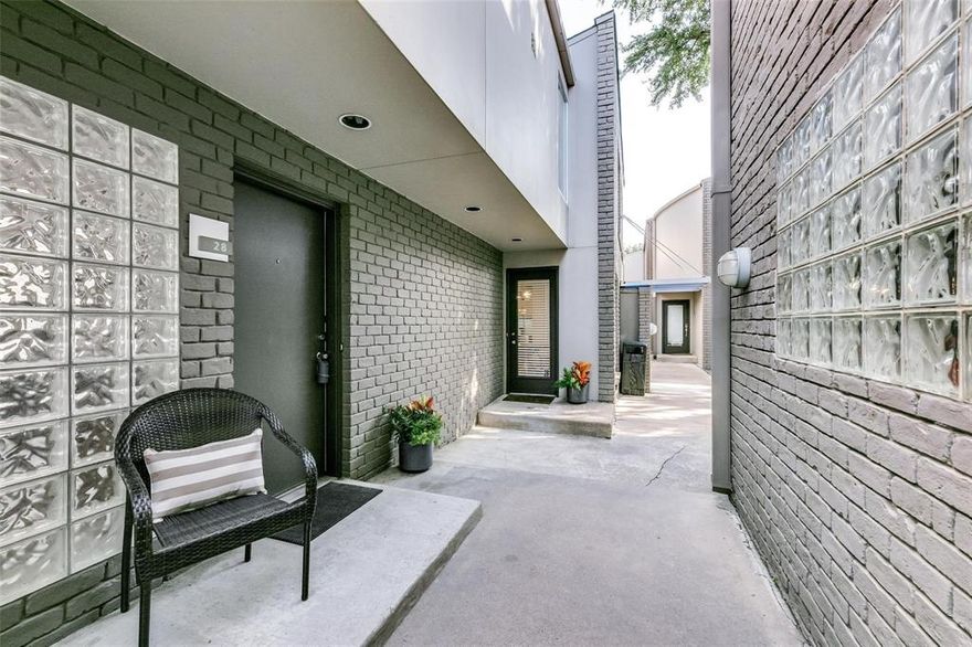 Mid-century-modern, walk-up condo located in the best location in Dallas. Walk to the Katy Trail, all of the retail and restaurants on Knox, Uptown, and a block away from Highland Park. This 3-bedroom, 2-story home offers a convenient, open floor plan perfect for hosting friends or roommates wanting their own space. The main level offers a roomy living, dining, and eat-in kitchen, plus a powder bath and attached 1-car garage - the only unit to have it. The second level boasts an expansive primary bedroom and en-suite bath with two other well-appointed bedrooms and full baths of their own. Enjoy a low-maintenance, lock-and-leave residence in one of the most sought-after locations in the city, walkable to grocery stores, gyms, and the best restaurants that Dallas has to offer.