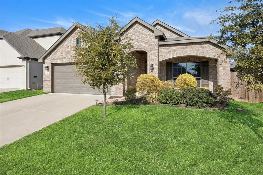 Located in Eagle Mountain Saginaw ISD and offering an assumable VA loan for qualified buyers, this one-owner, 2020 home stands out for its layout, condition, and location within the neighborhood. The entry opens to a dedicated office with French doors, then flows into a wide open living and kitchen area with an oversized island and walk in pantry. The space feels bright and connected, designed for both daily routines and gathering. Carpet is limited to the bedrooms for easy maintenance and practical living.

The primary suite is set apart for privacy and scale, featuring high ceilings, a soaking garden tub, and a walk in closet. The Reolink camera system remains with the property along with two additional cameras ready to be added, giving the next owner a turnkey setup. Multiple neighborhood entrances offer simple ways around nearby city projects, and the home sits in a quiet, convenient pocket near Dozier Elementary. Community amenities include a sport court, picnic area, and playground. Move in ready!