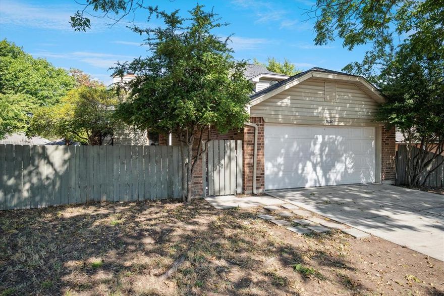 This charming 4-bedroom home at 1020 W Hills Terrace features vaulted ceilings and recent updates, including updated vinyl flooring, carpet, fresh paint, kitchen countertops, and bathroom vanities. Ideal for gardening enthusiasts, it offers a front courtyard and both an enclosed and open backyard patios.