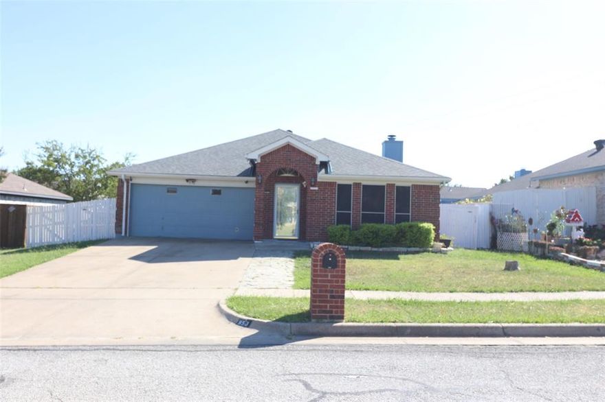 This open view house, in front of a Elementary School, Mansfield ISD. 1555 square foot single family home has 3 bedrooms and 2.0 bathrooms. Ready to move in.