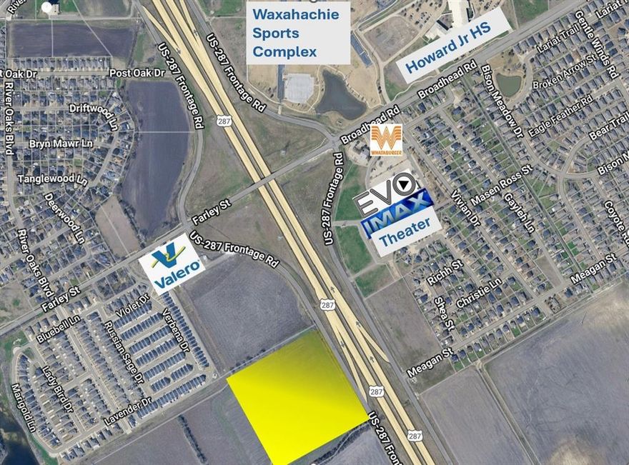 Prime Location with over 80,000 cars per day on US 287.