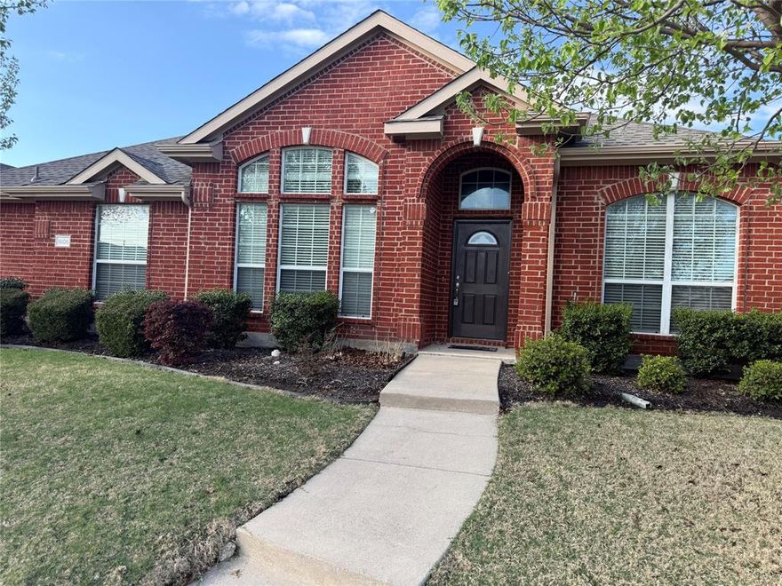 Beautiful single-story home in Allen featuring a desirable 3-way split 4-bedroom floor plan! This home offers 4 bedrooms, 3 full baths, a private study, and a spacious living area that opens to the kitchen and casual dining space. Interior highlights include hardwood flooring, granite countertops, stainless steel appliances, and a central vacuum system throughout the home. The backyard is perfect for relaxing or entertaining with an extended patio, 8-ft board-on-board privacy fence, and an enclosed cabana with a hot tub. New roof installed July 2025. Move-in ready!
Conveniently located near shopping, dining, and recreation including Watters Creek at Montgomery Farm, Allen Premium Outlets, Bethany Lakes Park, and Celebration Park, with easy access to major highways and everyday conveniences.