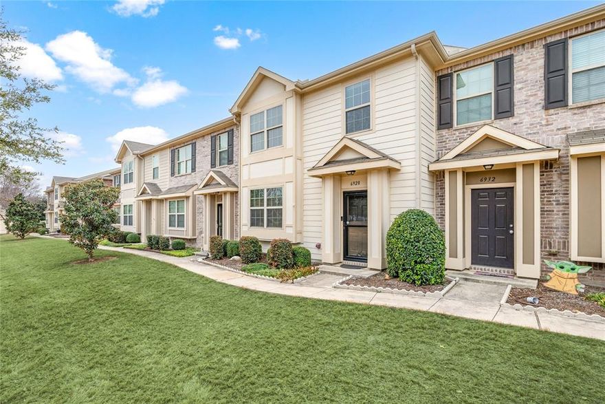 Welcome to 6928 Carrington Lane, a charming 2-bedroom, 2.5-bathroom townhouse offering 1,388 square feet of comfortable living space. Built in 2015, this home seamlessly blends modern amenities with a prime location. Enjoy the convenience of a 2-car garage, an open-concept layout, and a prime spot directly in front of the common area for quick access to easy relaxation. Situated just minutes from I-35W, this townhouse offers quick commutes and access to fantastic dining options. Plus, you're only 15 minutes from downtown Fort Worth and the historic Stockyards, where entertainment and culture come to life. Don’t miss the chance to make this stylish and well-located home yours! Unit was taken off market to upgrade flooring.