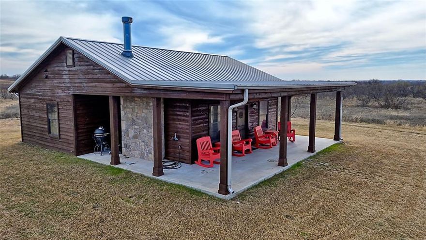 Discover the perfect blend of comfort, privacy, and North Texas beauty on this exceptional 66.6 acre property just north of Nocona. Whether you are seeking a peaceful weekend escape, a full time homestead, or a turnkey recreational ranch, this place delivers it all. At the heart of the property sits a well appointed 2 bed 2 bath cabin featuring a wrap around porch, warm wood finishes, an open concept living area, modern kitchen, and spacious bedroom accommodations. Large windows frame sweeping views of the surrounding countryside, while the covered porch offers the ideal spot to relax and watch the sunset. Adjacent to the cabin is a high quality 30x40 shop that is spray foam insulated with electric, overheard doors and is perfect for equipment storage, hobbies, or additional workspace.  

The land itself is a standout-a gorgeous mix of open pasture, scattered trees, 2 ponds and native habitat that supports abundant wildlife such as white tail deer, turkeys, dove, and pigs. Gentle elevation changes, established trails, and peaceful seclusion make it perfect for hunting, ATV riding, horseback rides, or simply enjoying nature. With ample space and no city noise, its the kind of property that feels miles away from everything yet remains conveniently close to Nocona and surrounding amenities.

In addition to all this land, cabin and shop have to offer there is a MB Ranch King deer blind and feeder plus a shooting range with a shipping container to shoot from that has shooting benches and is protected from the elements. 

This is a one of a kind property that is ready to go. Come tour this property today and see what it has to offer.