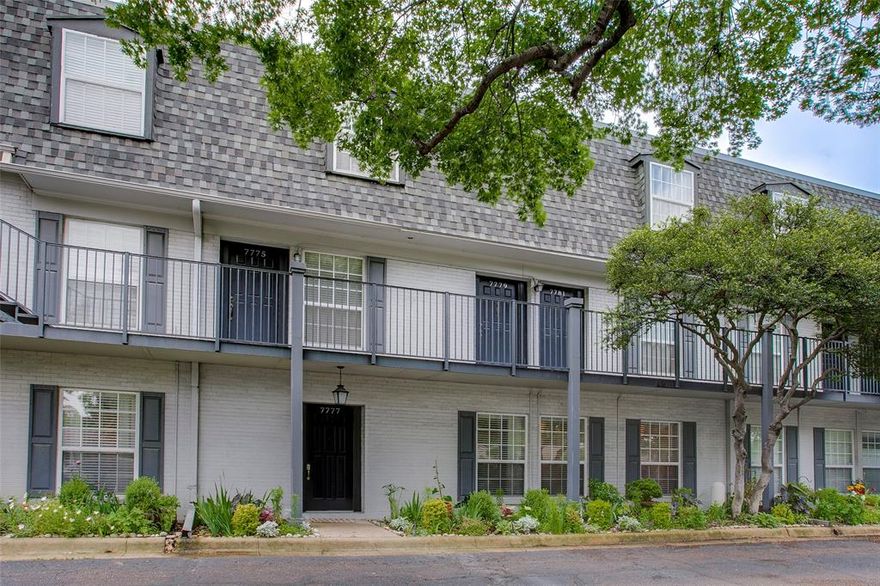 Step into this beautifully updated 3-bedroom, 2-bath, first-floor condo that perfectly blends style, comfort, and convenience. Nestled in the heart of  vibrant Preston Hollow and minutes to downtown, you will love the convenient location of this home.

Inside enjoy gleaming wood floors, large windows and an open layout creating a warm vibe throughout. The recently renovated kitchen is a true centerpiece, featuring sleek quartz countertop, a breakfast bar that opens to the living area, tons of cabinetry and stainless steel appliances with plenty of space to entertain. The living room exudes charm with its built-ins, a gas fireplace framed by a wood-beam mantle, and a touch of character with exposed brick.

The oversized bedrooms offer plenty of room to unwind, with abundant closet space to keep things organized. The primary suite includes a private bath for your comfort. Outdoors, a full-length covered patio provides the perfect spot for morning coffee or evening relaxation, complete with an additional storage closet for added convenience.

This condo also comes with an assigned private parking, extra guest parking, and direct access to the Northaven Trail—perfect for walking, jogging, or biking. Plus, the HOA takes care of water, electricity, gas, trash, and pool, making life here as easy as it is enjoyable.
This is the perfect opportunity to claim a stylish, low-maintenance home in one of Dallas' most desirable locations. Don’t miss it!