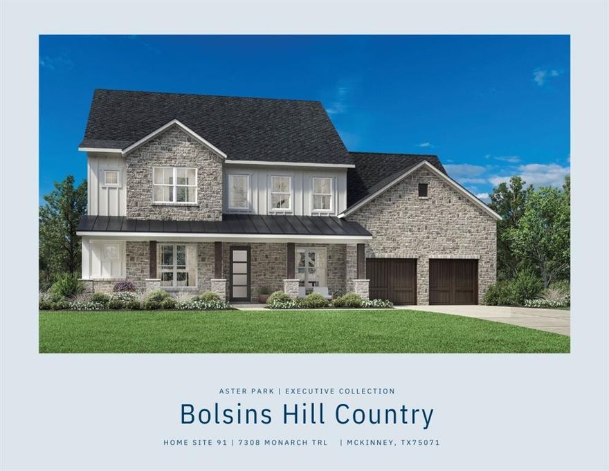 AVAILABLE SEPTEMBER. Stunning Toll Brothers Home in Aster Park – McKinney, TX! Welcome to this exquisite Toll Brothers model home, a masterpiece of design and craftsmanship, located in the highly sought-after Aster Park community in McKinney, TX. This luxurious residence features 5 spacious bedrooms, 5 full baths, and 2 half baths, offering ample room for both relaxation and entertainment. The striking white board and batten exterior with elegant stone accents creates an inviting curb appeal that sets the tone for the exceptional quality found within. As you enter through the impressive two-story foyer, you're immediately greeted by the expansive great room, complemented by a soaring cathedral ceiling and an open casual dining area. Large windows fill the space with natural light, and the rear covered patio seamlessly extends the living area, perfect for outdoor gatherings. Inside, upgrades abound, including rich hardwood floors, sleek quartz countertops, and premium tile and carpet throughout. The kitchen is a chef's dream, featuring high-end finishes that cater to both functionality and style. Toll Brothers at Aster Park offers a truly exceptional living experience, nestled on spacious 70-foot home sites. The community blends modern design with the comfort of expansive living spaces, providing a perfect retreat after a busy day. Conveniently located with easy access to major roads, residents enjoy a peaceful, yet connected lifestyle. Prosper Independent School District. The community itself offers a wealth of amenities, including a resort-style pool, a well-appointed clubhouse, and scenic walking and biking trails. These features create the ideal environment for relaxation, recreation, and connecting with neighbors. Whether you're enjoying the tranquility of nature or socializing with friends, Toll Brothers at Aster Park is the perfect place to call home. Don’t miss the chance to experience this unparalleled living opportunity—schedule your tour today!