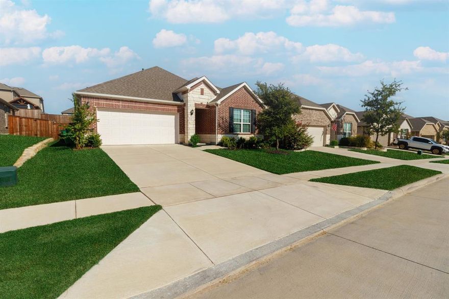 Welcome to the beautiful community of Auburn Hills in McKinney, offering resort-style amenities including a beach-entry pool, splash pad, park, basketball court, hiking and jogging paths, and on-site elementary school within the highly acclaimed Prosper ISD. Nestled in a quiet, established neighborhood with no MUD or PID, this exceptional 3-bedroom, 2-bath home combines comfort, style, and convenience in one of the area’s most desirable communities. The spacious kitchen boasts a large granite island, quartz countertops, stainless steel appliances, gas stove, pantry, and a sunny window that fills the space with natural light, all seamlessly opening to the living and dining areas. The private primary suite offers a relaxing retreat with beautiful bay windows, dual sinks, a garden tub, and a spacious layout designed for comfort. Additional highlights include a mud room garage entry, ceiling fans, blinds, upgraded flooring, a whole-house water softener system, and covered front and back patios overlooking a nicely sized backyard ideal for relaxing or entertaining. Ideally located near Baylor Scott & White Medical Center and conveniently positioned between the Dallas North Tollway and Highway 75, this home offers easy commuting and quick access to everything you need. Enjoy nearby shopping, dining, and entertainment including Kroger Marketplace, Costco, Hobby Lobby, movie theaters, restaurants, Allen Premium Outlets, Whole Foods and historic Downtown McKinney