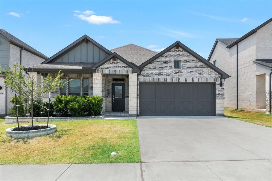 *Note: The seller currently has a VA loan with an interest rate of 3.75 which could be available for a qualifying Veteran only. This 4 bedroom home has builder updates including family room electric fireplace with features, tankless hot water heater, office nook with built-in desk and art niche in foyer. The floor plan is open, light and bright! The kitchen features a gas cook top and a large island with plenty of room for bar stools. The bedrooms are split and one large bedroom or flex room is currently used as a playroom. The primary bedroom is large with windows to the back yard. The master bath has two sinks, an over-sized shower, a linen closet and a large walk-in closet. The front 2 bedrooms have a bath between with 2 sinks and a linen closet. This home is ready for a quick close and has been lightly lived in. It is move-in ready. The HOA features a Community Pool, dog park and pond. The school district is Eagle MT-Saginaw ISD and feeds to the newly built high school. Conveniently located just off N Saginaw Blvd. Seller has survey available.