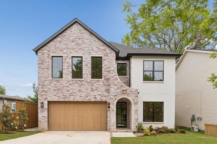 Combining the perfect blend of transitional design and functionality, this brand new construction home features 3,415 square feet of comfortable living space with four bedrooms, four full baths, chef's kitchen, a large game room, and spacious backyard. The exterior facade is a combination of brick and stucco with an arched entryway, making for an attractive curb appeal and drive up. Inside, the open living area boasts a stunning reeded fireplace flanked by built-ins on both sides. The kitchen features stainless steel appliances, quartz countertops and a spacious quartz island, cabinetry that goes to the ceiling, double ovens, and walk through butler's pantry with separate sink. A versatile downstairs flex bedroom doubles as a home office. Three bedrooms and three full baths complete the upstairs as well as a large gameroom with built-ins. Comfortable living continues outdoors with a covered patio and large yard.