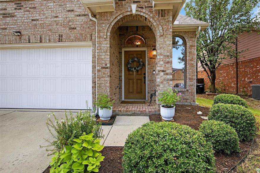 MOVE IN READY!  Light & Bright, open floor-plan and great location with quick access to Hwy 170 and I-35.  This beautifully updated home shows like a model home!  So MANY UPDATES - you must tour this home to appreciate all the improvements that have been completed.  The home has been completely refreshed with, kitchen upgrades include new stainless appliances featuring a gas range, beautifully painted cabinets with elegant gold hardware, quartz countertops, new LED lighting, kitchen island and a large walk in pantry.  The breakfast nook is flanked by windows and new French doors that open to a patio, curtains and rods are all new and stay with the home, all ceiling fans replaced, former pony wall was removed opening up the entire firs floor living space, and features a lovely new arch wall offering a unique architectural detail.