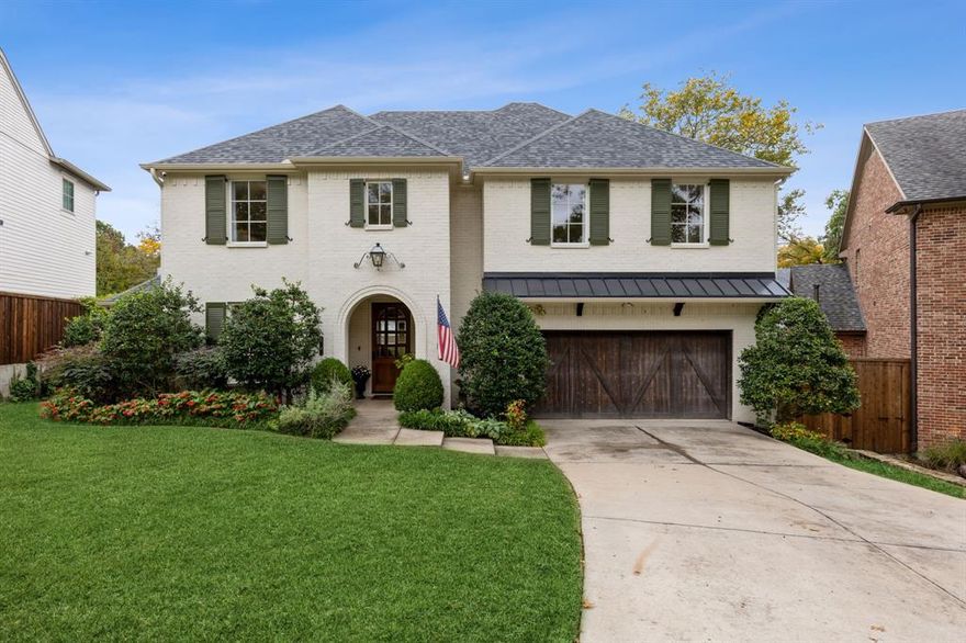 This elegant two-story home located in desirable Lake Highlands offers a large kitchen with marble countertops, a pot filler, an island that opens to the living room, and hardwood floors throughout.  The primary bedroom with en suite bath is located on the first floor.  The amazing backyard is a must see, featuring a swimming pool and hot tub surrounded by turf, an outdoor kitchen with built in heaters, grill, smoker, refrigerator, sink, and two mounted TVs.  Not to mention a custom batting cage.  

Located minutes away from White Rock Elementary, White Rock Lake, Flag Pole Hill and the Lake Highlands Town Center.  

This one-owner home was custom built by New Leaf Custom Homes in 2013.