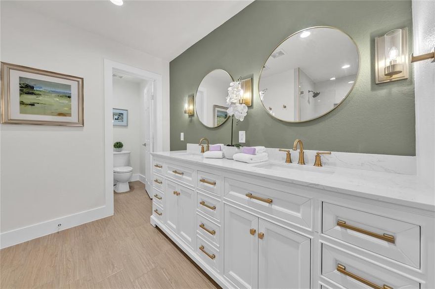 STUNNING is the first thing that comes to mind when you see this fabulous house, in the very desirable Foster Park neighborhood!! IF you know you know! Located on a beautiful tree lined street. As soon as you step into this home you will immediately be in AWE of the unique architectural features, the gorgeous hardwood floors, and the easy flow of the floorplan. This thoughtfully renovated one story offers quality designer finishes, recessed lighting, quartz countertops, new windows, soft close kitchen cabinets, in an open concept layout that's filled with natural light. All of the bedrooms are very spacious, with plenty of closet space in each one of them. The primary is surrounded by gorgeous windows which allows for a serene and relaxing space. The custom primary walk-in closet offers a great deal of storage space. A light filled kitchen comes with new appliances, new cabinets with plenty of storage, and a gas cooktop! A flex space, near the laundry, can be used for an office, kids play area, or a dinette. The beautiful and spacious backyard, with a nice size patio, is perfect for relaxing and enjoying the peacefulness of this home with plenty of room to add a pool. The long drive way with side-entry garage make this house as functional as it is beautiful. Set on a large lot within the very desirable Overton Park school district!! You can't beat the location which is close to TCU, Clearfork shopping and restaurants, and every store you could possibly need while being nestled into a very well established and quiet neighborhood. You can enjoy sitting on the very large front patio and visit with your neighbors as they take their evening strolls. Truly there aren't enough words to describe how incredible this house is and I can say it really is a showstopper!! It is a MUST SEE!! Trust and believe you don't see a house like this come along everyday!