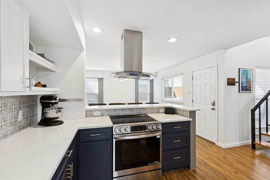 Beautifully updated and move-in ready, this Grapevine townhome offers style, convenience, and a true lock-and-leave lifestyle. The renovated kitchen features new cabinetry, quartz countertops, stainless appliances, sink, faucet, and pantry, while the dining area is anchored by a sleek electric fireplace. The powder bath has been tastefully remodeled, and updated lighting adds a designer touch throughout. All bedrooms are spacious with walk-in closets, and the primary suite showcases spa-like finishes. Additional improvements include new flooring, counters, upgraded windows, and double foam insulation for energy efficiency. The washer, dryer, and refrigerator—all purchased this year—can convey. Outside, enjoy a private backyard with a hot tub, carport, and large storage shed. The community offers a pool with remarkably low HOA dues of only $50 per month, and schools including highly regarded Dove Elementary are within walking distance. Nearby Oak Grove Park at Grapevine Lake and Dove Park with trails, courts, and splash pads provide endless recreation, while historic Main Street, wineries, shopping, dining, and festivals make Grapevine one of DFW’s most sought-after locations. With quick access to DFW Airport and major highways, this turnkey property is a rare opportunity.