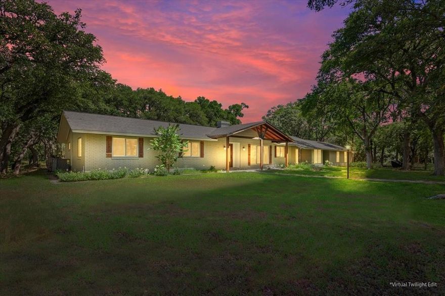 Welcome to this Charming Country Retreat on 4+ Acres! Discover timeless Texas charm with modern comforts in this beautifully updated 1961 ranch-style home on a serene 4.1-acre lot on the Beautiful Baylor Camp Rd.  Just minutes from Waco, this spacious property offers the perfect blend of privacy, function, and thoughtfulness for anyone craving room to breathe outside the city. This home is 2,808 square feet of well-planned living space with three spacious bedrooms, three full bathrooms, and two inviting living areas. Functional home office or can easily convert to a 4th bedroom—kitchen renovation-2021 featuring updated countertops and finishes, designed with entertaining in mind. Check out the stunning, extra-large walk-in pantry providing abundant storage and food prep for a chef’s kitchen. A new roof and welcoming front porch were added in 2020, perfect for enjoying peaceful Texas sunsets, and an attached 2-car garage with ample driveway space. Take advantage of the outdoor amenities, besides deer watching, hang out under the Pergola, approximately. 15x20—ideal for outdoor dining or gatherings under the stars, or the Climate-controlled detached office-storage building 17x34 with a lean-to, perfect for working from home, hobbies, or guest accommodations and additional storage building for tools and equipment! This freshly surveyed 4.1-acre lot offers endless potential for gardening, recreation, or a peaceful retreat!  This home has wide open spaces, thoughtful upgrades, and multiple versatile outbuildings perfectly blending rural tranquility and modern utility. Several interior photos have been virtually staged to showcase the home’s possibilities. Don't miss your chance to view this beautiful home!