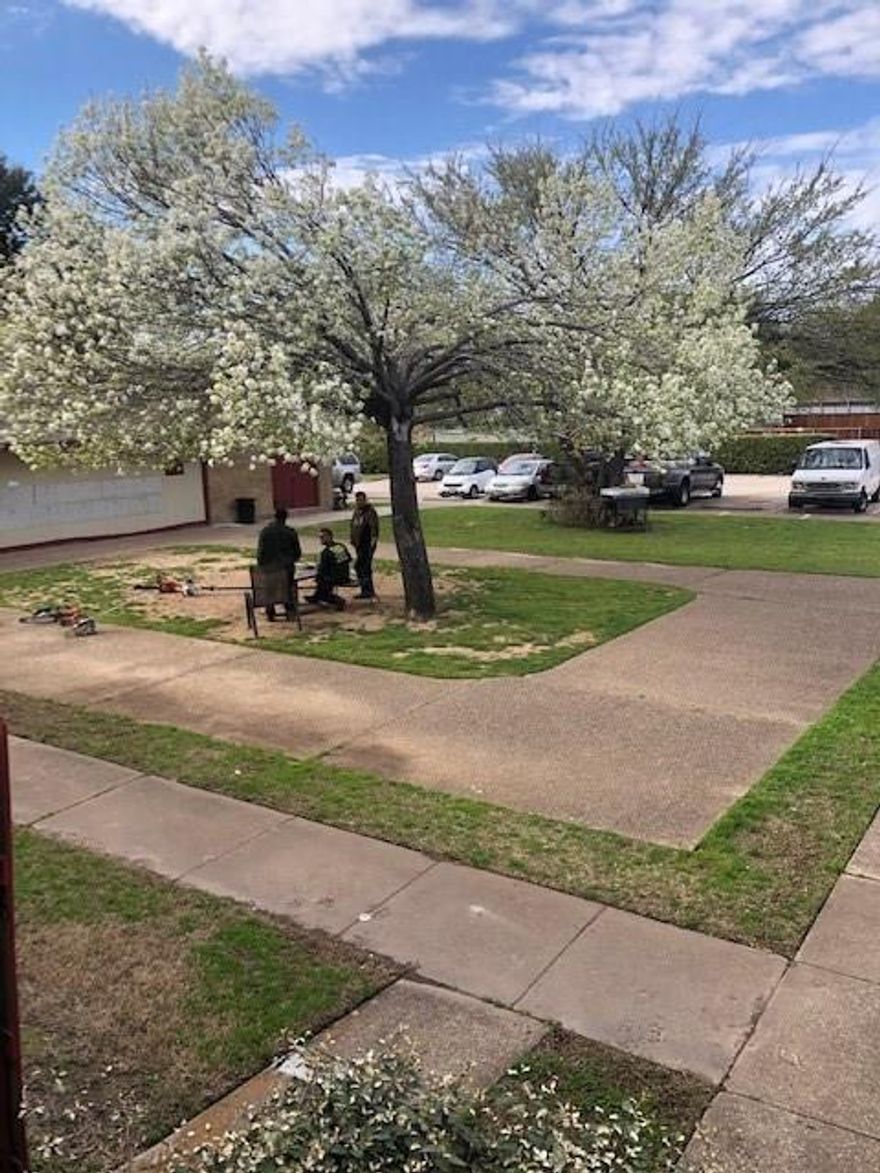 Renovated 2 bed rooms  on second floor. Granite countertops.  Both Bathrooms have new vanity and bath tubs. Stainless steel refrigerator, dishwashier and  full-size washer and dryer included.  Condo has been freshly updated. The monthly HOA fee covers gas, water and HVAC and pets control.