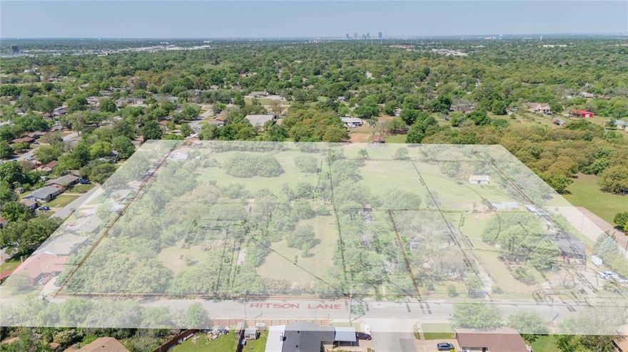 This is your chance to own or develop over 7 acres of residential land in Fort Worth! Easily accessible & positioned close to the I-30, 820 & E Rosedale St. just east of Fort Worth within city limits. Currently Zoned as A-5, this lot provides a rare opportunity to build an accessible residential development, with all of your desired amenities and features, or to hold as an investment. Permissible uses: One-family detached dwellings (min. lot size 5,000 sq. ft.), churches, schools, parks, etc. Sold as a package (2700 Hitson Ln & 2512 Hitson Ln) with a combined total acreage of 7.17! 15 minutes to AT&T Stadium and downtown Fort Worth. Don't miss out!