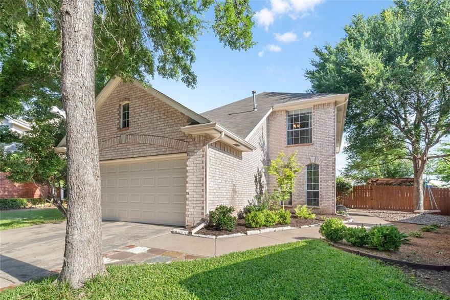 OPEN HOUSE ON 5.23, SAT AT 2-4PM!!*KELLER ISD!!*LARGE BACKYARD WITH PERGOLA & PLAY AREA!!*
Welcome to this beautifully maintained 4-bedroom, 2.5-bath home in the sought-after Villages of Woodland Springs community. Shaded by trees and landscaping, this two-story home offers a warm and functional layout designed for everyday living and entertaining.

Upon entry, you’re welcomed by a versatile flex space that can easily serve as a home office, playroom, second living area, or study. The main living room offers abundant natural light, a fireplace, and seamless flow into the dining area and kitchen, creating a comfortable space to gather.

The kitchen is designed with quartz-style countertops, stainless steel appliances, gas range, extensive cabinetry, recessed lighting, and a kitchen island with seating and prep space. Windows above the sink bring in natural light while keeping the kitchen connected to the backyard and main living areas.

Upstairs, the spacious primary suite provides room for a sitting area and features an ensuite bath with a jetted tub, separate shower, large vanity, and generous closet space. Secondary bedrooms are well-sized with ceiling fans, natural light, and easy access to the updated full bath.

Step outside to enjoy the extended stamped concrete patio, covered seating area, and pergola that create multiple spaces for relaxing or entertaining. The large backyard offers trees, grassy play space, and a dedicated playset area with plenty of room for pets and play.

Additional highlights include wood-look flooring throughout the main living areas, updated finishes, abundant natural light, and a front-facing 2-car garage with extended driveway parking.

Located in Villages of Woodland Springs and zoned to highly rated Keller ISD, residents enjoy access to community pools, parks, trails, playgrounds, and convenient proximity to shopping, dining, schools, and major roadways.