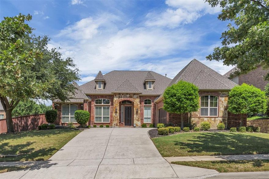 Refined Living in the Prestigious Bluffs at Heritage .... 

This exceptional ONE STORY HOME is nestled on an OVERSIZED CORNER LOT and is a RARE FIND in the BLUFFS and seamlessly blends style, comfort, and functionality. The gourmet-inspired kitchen is the heart of the home, thoughtfully designed with an abundant of custom cabinetry, striking countertops, and expansive workspace—perfect for both everyday living and elegant entertaining. Flowing effortlessly into the family room, the open layout highlights a wall of windows that bathe the interiors in natural light while overlooking the outdoor covered living area featuring a huge fan, hearth seating AND REMOTE CONTROLLED SHADES designed for year-round enjoyment.
 
Offering remarkable versatility, the flex room can be transformed to suit your lifestyle—whether envisioned as a sophisticated home office, children’s lounge, or private media haven.
 
The luxurious primary suite is generously proportioned, creating a tranquil sanctuary to unwind at day’s end. Thoughtful updates abound, including new carpet throughout, stylish modern fixtures, and a dual stage HVAC system and water heater installed in 2024. A new roof (2021) further enhances peace of mind, coinciding with the addition of the expansive outdoor living space.
 
Perfectly positioned just moments from the renowned Alliance Town Center, you will enjoy premier shopping, fine dining, and the convenience of H-E-B all with effortless highway access. Life in Heritage also means access to resort-style amenities, elevating everyday living to something truly extraordinary.