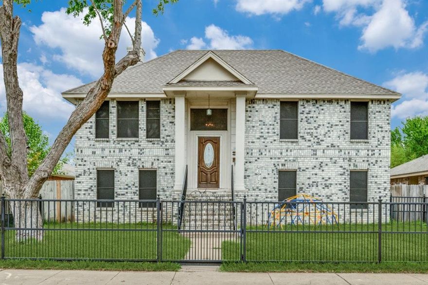 Welcome to 4912 Trinity Cross Ct in Dallas, TX!  Overflowing with charm, you will fall in love with this unique split-level, 3 bedroom, 2 bath home.  The upstairs open layout connects the dining and spacious living space with a cozy fireplace, perfect for those relaxing evenings.  The upgraded kitchen includes a cozy seating area to enjoy your morning coffee and a huge walk-in pantry along with a second pantry for extra storage.  On the same level you will find the primary bedroom with a walk in closet and a large primary bathroom.  Downstairs you will find two secondary bedrooms and a shared bath along with flex space used as additional living, office, game room or playroom.  Step outside to a covered backyard patio along with an additional building that is wired for electricity that could be used as a home office, gym or more flex space.  In 2022, the roof and electrical panel were replaced, including foundation repair, providing lasting value and reliability.  Don't miss the opportunity to make this home yours!  Schedule a showing today!