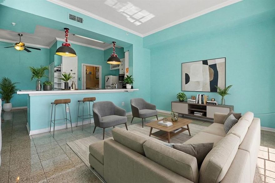 Live in the heart of Turtle Creek at the Renaissance Condos, just moments from top dining, nightlife, shopping, the Katy Trail, and the Arts District. This exceptional value includes a reserved garage space on the same floor, conveniently located just steps from the unit’s front door—an uncommon perk. Even more rare, the unit also features a 9x9 exterior storage unit located in the hallway. Enjoy resort-style amenities including two pools, grilling areas, cabana, fitness center, sauna, business center, and complimentary valet parking for guests. A unique opportunity in a prime location.