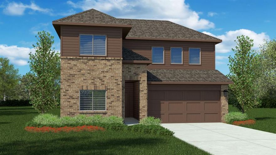 Stunning New D.R. Horton Home in the fabulous New Community of Vista Point in Grandview! This fabulous 2-Story 4 Bedroom-3 full Bath, Southaven Floorplan-Elevation G has a quick estimated Summer completion! Modern open concept with large Chef's Kitchen, Granite Countertop, Ceramic Tile Backsplash, Island, Stainless Steel Appliances, Electric Range and walk in Pantry. Bright Dining area, spacious Living and luxurious main Bedroom downstairs with a 5 foot oversized shower and walk-in Closet. Laundry, Secondary bedroom and full bath just off the entry foyer. Two bedrooms, a full bath and big game room upstairs. Extended tiled Entry, Hall and Wet areas plus Home is Connected Smart Home Technology. Cultured Marble vanities in full Baths. Covered back Patio, 6 foot privacy fenced Backyard, partial guttering, Landscaping Package, Full Sprinkler System and more! 
Enjoy the convenience of easy access to I-35W, allowing for a quick commute to work or weekend adventures. Community amenities will include a sparkling dog park, a scenic mobility-friendly trail, and a park with a playground.