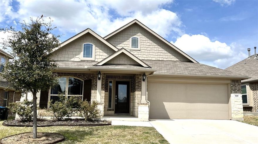 Gorgeous one story home with study & covered patio. 3 bedrooms, 2 baths, 1 living area, and study room. The kitchen and breakfast nook open into the family room. Kitchen with granite countertop. Master bedroom is separated from other 2 bedrooms. Lots of backyard space for kids to play on.
Front office with light filtering window screen, very energy saving home. 
Enjoy wonderful community amenities, swimming pool, playgrounds, trails, parks etc.