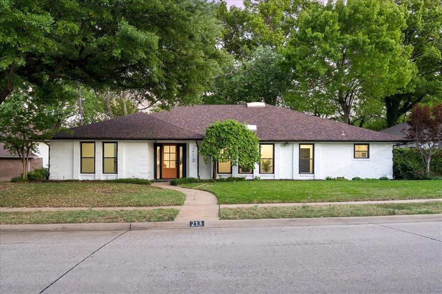 This beautifully updated, modern one-story home backs up to a scenic, tree-lined creek. Incredible curb appeal. The stunning open floor plan features three bedrooms, an office, and two and a half bathrooms. The gorgeous family room includes a fantastic gas log fireplace, and there's an excellent sunroom for added light and relaxation. The lovely kitchen boasts quartz countertops, white cabinetry, all stainless-steel appliances, a barn door pantry, and a butler's pantry. The sleek home office is designed with a glass wall and double French doors, providing an inviting workspace. The master suite offers a spa-like bathroom, quartz countertops, double vanities, a large shower, and a walk-in closet. Throughout the home, you'll find LVP flooring throughout, all-new LED lighting, and modern plumbing fixtures. The backyard exudes a calming Zen atmosphere, featuring stunning views of the woods and creek. Additional highlights include a two-car garage, a private laundry room, and oversized covered parking. Lovely neighborhood. No HOA! Located close to historic downtown McKinney, easy access to highways, multiple shopping, dining areas and top schools. This home shows exceptionally well!