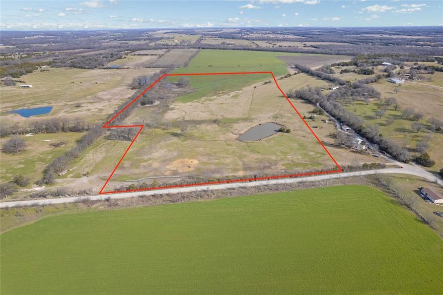 Beautiful 45-acre tract in Trenton, TX offering the perfect setting for your dream home. This property features wide open space, peaceful surroundings, and plenty of room for a custom home, barn, shop, or livestock. Enjoy country living with easy access to nearby highways for a convenient commute. Whether you’re looking to build now or invest for the future, this is a great opportunity to own a versatile piece of land in a growing area.