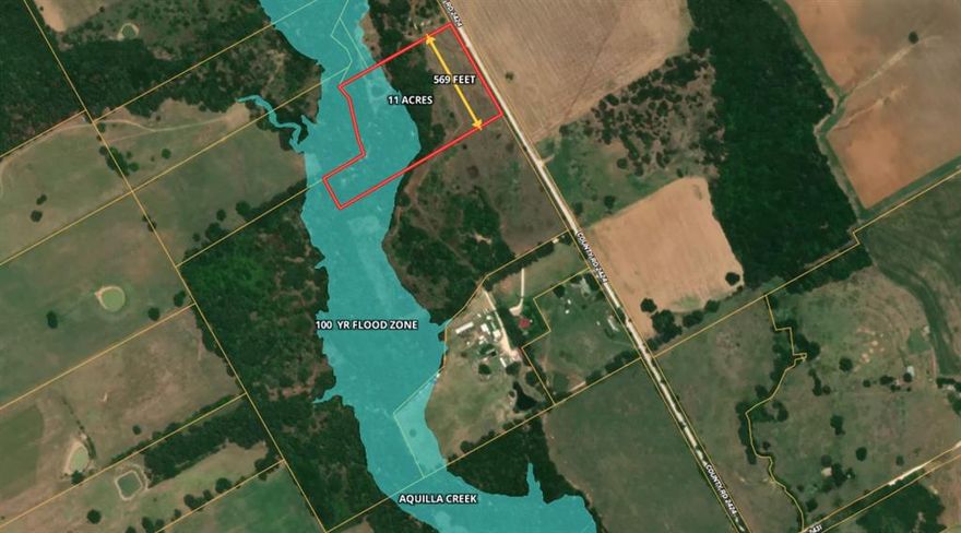 11 +- acres set between Whitney and Hillsboro, this property offers the kind of setting people dream about but rarely find. The front of the land opens with a beautiful cleared build site positioned perfectly to overlook Aquilla Creek, giving you long, peaceful views and a natural backdrop that feels private and untouched. The back of the acreage transitions into heavy woods, creating a sanctuary for wildlife and offering the kind of seclusion that makes the property feel even larger.
Deer, hogs, and turkey move freely throughout the timber, making this an ideal spot for anyone who enjoys hunting or simply watching wildlife in its natural habitat. The land is fully fenced, giving you security, flexibility, and a strong foundation for future use, whether that’s a homestead, a recreational retreat, or a long-term investment. Hill County Water Supply has a water line that runs along the front side of the property.
You’re just minutes from both Lake Aquilla and Lake Whitney, giving you quick access to fishing, boating, and some of the best outdoor recreation in Central Texas. The location couldn’t be more convenient, with an easy drive to Whitney or Hillsboro and just an hour to both DFW and Waco. It’s the rare combination of privacy, scenery, and accessibility that makes land in this area so desirable. If 11 acres isn't enough, at this time there are a joining tracts available as well.