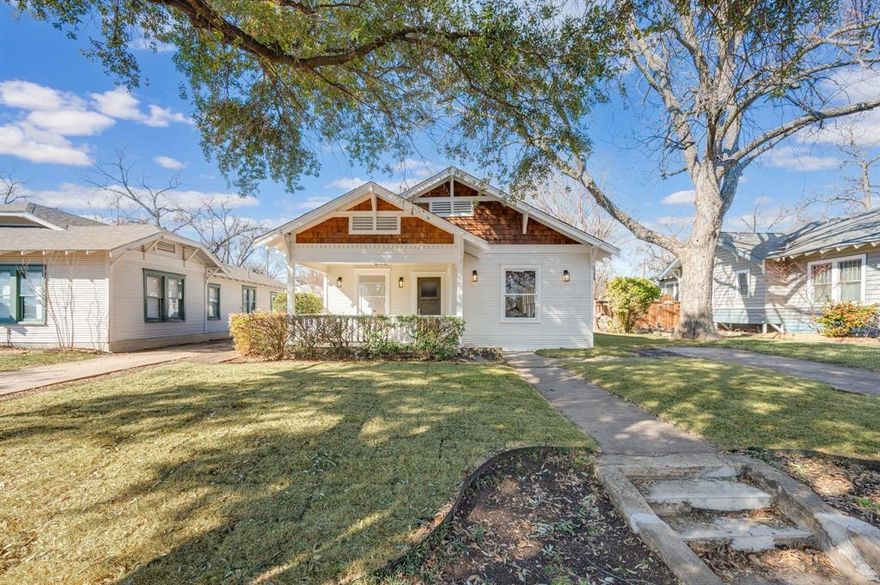 Fully renovated Dallas Historical District Home near Winnetka Heights! Amazing location with easy access to the Bishop Arts District, IH20, and downtown Dallas. Enter from the charming front porch to high ceilings, spacious living and formal dining areas, and natural light throughout. Master suite is expertly designed with a custom shower, dual vanity, and spacious closet. Out back is an enormous backyard for entertaining or getting away from the city with a new grill-ready deck! This is a full-featured home that maximizes space and comfort with all the historic touches expected of the area. Hardwood floors throughout, new cabinetry, and so much more. DO NOT MISS THIS GEM!