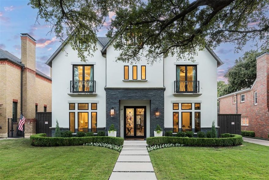 Step into this beautiful, traditional University Park home built in 2016 by Palatial estates, renowned for their exceptional open floor plans and state-of-the-art building concepts. This residence features custom iron doors and staircases designed by the acclaimed San Miguel Ironworks. The entryway is flanked by a stately study and formal dining room. The gourmet kitchen, with marble countertops, flows seamlessly into a cozy living area that overlooks a stunning backyard oasis with a custom pool and BBQ area, perfect for entertaining. Located just steps from Schneider Plaza, with shopping and dining options, this is the ultimate family home.