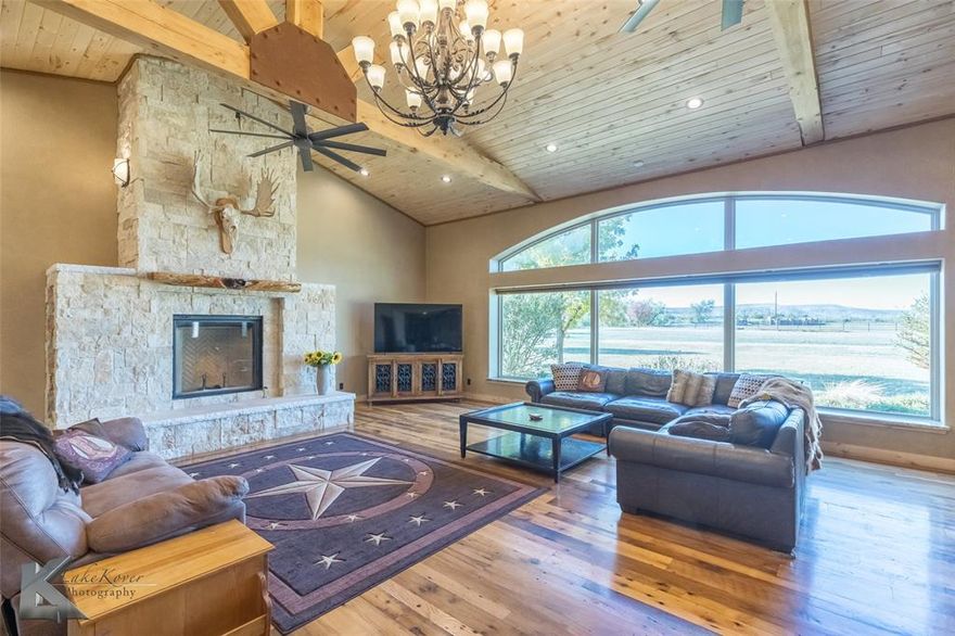 Stunning 35.5 Acre Resort-Style Ranch with Luxury Barndominium & Incredible Outdoor Oasis.  Welcome to your private Texas retreat where luxury living meets wide open spaces. This exceptional 35.5 acre ranch offers a rare blend of high end amenities, resort style outdoor living, and fully functional agricultural features. Designed for both relaxation and productivity, this property is truly one of a kind. Step inside the impressive 2980 sq ft barndominium, crafted with metal, stone, and stucco for style and durability. The open living room features soaring ceilings, rich wood and concrete flooring, custom lighting, and views that stretch across your land.The gourmet kitchen is a chefs dream with Thermador appliances, commercial grade gas range and vent, built in refrigerator, warming drawer, ice maker, coffee maker, granite, island with seating, walk in pantry, and dual sinks.
The luxury primary suite includes Oversized 28 X 13 layout, Steam shower, jetted tub, dual vanities, custom closet system, and private retreat atmosphere. Two additional bedrooms include walk-in closets, and the home also offers an exercise hobby room, extra storage, and a huge game room with bar, sink, TV setup, and its own full bath with steam shower plus a pull-through garage.
Your backyard oasis is perfect for gatherings, at home vacations, or entertaining year round with a heated saltwater pool, beach entry, fountains, waterfall, slide, and elevated lounging deck.  Enjoy evenings with an outdoor kitchen, fire pit plus sitting area, full pool house with bathroom. This property is fully equipped for horses, livestock, or hobby farming.  Great amenities like great fencing, 3 stock tanks, implement shed with large workshop that includes 3 roll up doors, pipe holding pens, garden area, 1 well, coop water, 3 separate septic systems, propane tanks, and multiple storage areas.  All that with ag exemption in place. This is more than a home it's a destination.  This is the Texas dream.