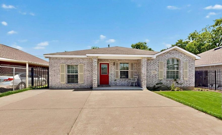 Tucked away for privacy yet close to Mockingbird and Lemmon, this home offers quick access to the Dallas North Tollway and I 35.

Inside you’ll find fresh paint, new lighting, updated appliances, tankless water heater, and newly installed baseboards and doors. High ceilings, an oversized kitchen island and a coffee nook and plenty storage. Bedrooms are split for privacy, with an oversized primary suite overlooking the back porch.
Modern electric fireplace, dedicated laundry room, oversized garage with workshop potential, two spacious covered porches, fully gated front and back yards with a large driveway for multiple vehicles, and an expansive backyard ready for entertaining or gardening. All parking areas are fully fenced, providing added privacy and security for vehicles, storage, or recreational use. Schedule your showing today, this one won't last long!