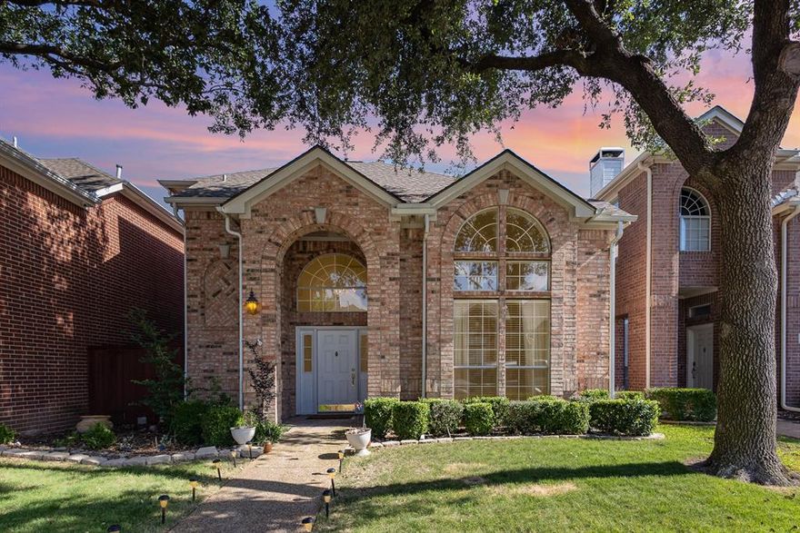 Modern & Immaculate Patio Home in N. Dallas – Plano ISD

Welcome to this beautifully updated 3-bedroom, 2.5-bath patio home nestled in a charming North Dallas neighborhood within the highly sought-after Plano ISD. Impeccably maintained, this light and bright home features soaring ceilings, elegant crown molding, designer paint tones, recessed lighting, and an abundance of windows that fill the space with natural light.

The formal dining room is a showstopper with floor-to-ceiling windows and stylish sconces. The inviting formal living room offers rich bamboo flooring and tall windows, creating a warm, welcoming atmosphere. The kitchen is designed to impress with granite countertops, tumbled marble backsplash, ceramic tile floors, and an open layout that flows seamlessly into the sunlit family room. Enjoy cozy evenings by the gas log fireplace while taking in views of the covered patio framed by a charming ivy-covered arbor.

The downstairs primary suite is a serene retreat with a wall of windows overlooking the patio. The ensuite bath features double vanities, a jetted tub, a separate shower, and a spacious walk-in closet. Upstairs, you'll find two delightful bedrooms with a Jack & Jill bath and a versatile open loft, perfect for a home office or study area.

This move-in-ready home is the perfect blend of modern updates, classic charm, and exceptional location with shopping, freeway excess within minutes.