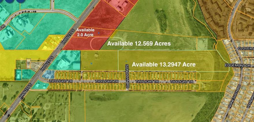 Prime 13.2947 tract on US Highway 277 S in Abilene, TX with excellent frontage and visibility. Zoned AO (Agricultural Open Space), offering flexibility for a private estate, church use, agricultural purposes, or future development potential. Located in a growing corridor with strong long-term upside.
 Additional surrounding 2 acre tract, mls  21230133 and an additional 12.569 mls 21230574 acre tract available, providing the potential for future expansion or larger-scale development if desired. Ideal for buyers looking to secure a presence now with the flexibility to expand as the area continues to grow and demand increases.Utilities available. Buyer to verify all information, zoning, and development requirements.