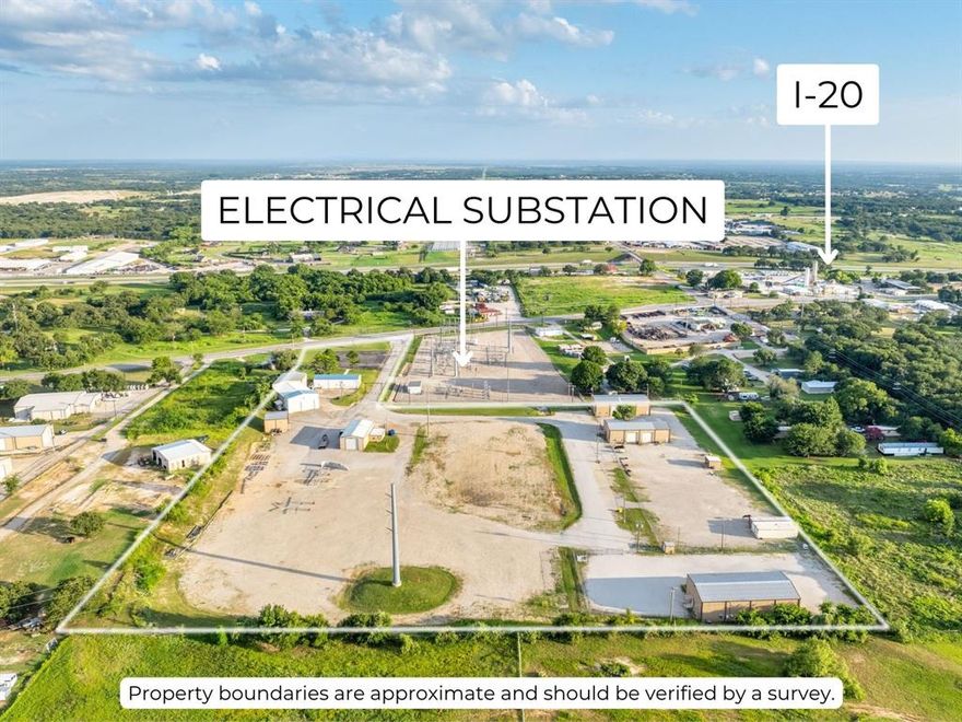 Power. Scale. Flexibility. Positioned for what’s next. Located adjacent to a major power substation, 3008 Ranger Hwy in Weatherford, Texas, presents a unique opportunity for investors or developers exploring sites for energy-intensive uses such as AI computing, Bitcoin mining, battery storage, or advanced manufacturing. With 10.31 acres and approximately 20,506 square feet of improvements, this industrial property offers excellent visibility just half a mile from I-20 and sits within a fast-growing commercial corridor. The site is less than 35 miles from downtown Fort Worth, providing convenient access to one of the nation’s fastest-growing metro areas.

The property includes six freestanding metal buildings: three 3,200 square foot shop and office buildings built in 2016, a 5,500 square foot clear-span shop, a 2,250 square foot warehouse, and a 1,650 square foot standalone office built in 2012. A 30x30 wash bay added in 2015 features floor drains and two dedicated tanks, allowing for water reuse or offsite disposal—ideal for fleet operations or environmentally conscious users.

The majority of the property is serviced by 2-phase power, while Shop 6 includes 3-phase power to support high-load equipment. Each building is individually metered. Additional infrastructure includes two private water wells, six septic systems, and a fully fenced perimeter with multiple access points and flexible yard space.

Currently partially owner-occupied, the property can be delivered fully vacant at closing, offering immediate control and flexibility. The layout supports multi-tenant use, creating strong potential for lease income. While the adjacent substation may support power-intensive uses, buyers should conduct independent feasibility studies regarding capacity and service availability.

All information in this listing is deemed reliable but not guaranteed and must be verified by the buyer.