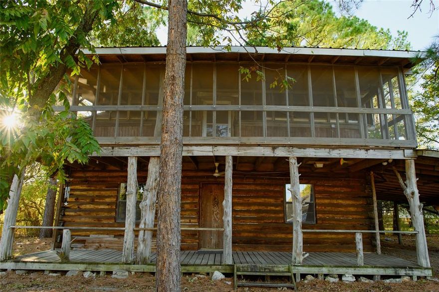 LAKE TEXOMA closeby...Escape to the serenity of lake life with this charming 2-bedroom, 1-bath log cabin nestled in the sought-after Simmons Shores community. Perfectly positioned just minutes from the lake and a short drive to Highport Marina, this cabin is ideal as a weekend getaway, a cozy full-time home, or a fantastic potential short-term rental opportunity. Set on a lush, tree-filled lot, the home exudes rustic charm with its warm wood interiors, wood-burning stove, and tranquil ambiance. Outside, enjoy a range of community amenities including a pool, boat ramp, and a fishing pier—everything you need to unwind and enjoy the water.  Whether you're seeking a peaceful retreat or a profitable investment property, this Simmons Shores cabin offers the best of both worlds!  This home has potential for someone with vision. Cash offers only.