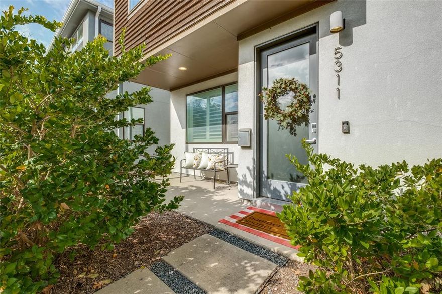 Steps from Glencoe Park, this idyllic home resides in a neighborhood conveniently situated near SMU, Mockingbird Station, Greenville Avenue, shops, dining, parks, and 75 for easy commuting. This home has an incredible 400ft covered outdoor living space with stone gas fireplace, built-in grill and fridge, and large ceiling fan, plus a turfed yard. Bright and light first floor with open floor plan, beautiful dark hardwoods and plantation shutters. Kitchen offers large island with seating, gas cooktop, built-in oven and microwave, and huge pantry with extra storage. Sliding doors from living room to outdoor living creates a seamless space for entertaining and everyday living. Upstairs has a nice landing for a play space or reading nook, 2 nicely sized bedrooms with a shared bath, and the primary suite offering dual sinks, spacious shower, and walk-in closet. Upstairs laundry room. Detached oversized 2 car garage, solar panels, tankless water heater, low maintenance turf, mature landscaping. Feeds to Mockingbird Elementary!